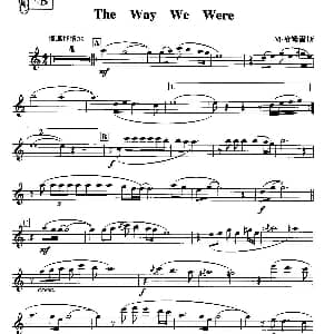 萨克斯谱 | The Way We Were 往日情怀 M 哈姆雷斯