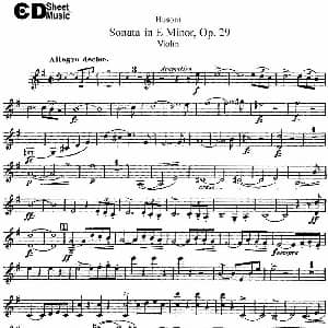 小提琴谱 | Violin Sonata No.1 in E Minor Op.29