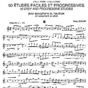 萨克斯谱 | Guy Lacour 50 首萨克斯练习曲之十 Guy Lacour