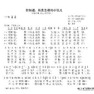 你可知道,他是怎样的小伙儿_歌谱投稿