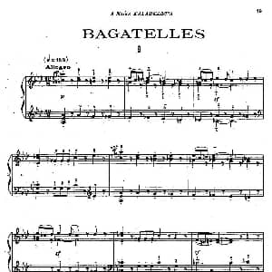 Tcherepnin 10 Bagatelles Op.5 钢琴谱 亚历山大 齐尔品