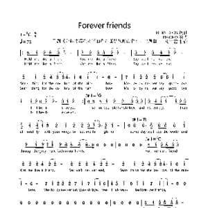 英 Forever friends_歌曲简谱_词曲:Remedios Remedios