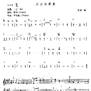 电子琴谱 | 少女的愿望 肖邦