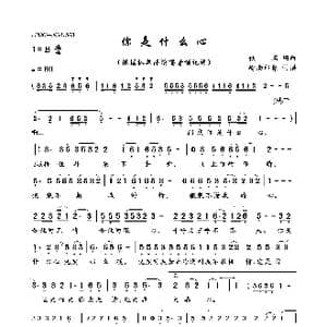 你是什么心_歌曲简谱_词曲:佚名 佚名