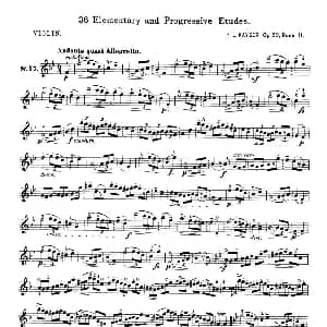 小提琴谱 | 开塞 KAYSER 36首小提琴练习曲之17