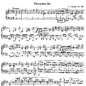 Tarantelle in A flat Major Op.43 钢琴谱 肖邦 chopin