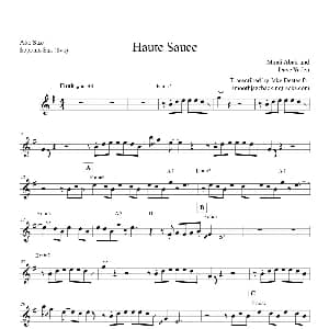 萨克斯谱 | Haute Sauce 中音萨克斯