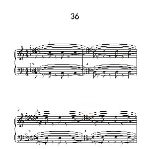 加强手指独立性的练习 36 钢琴谱