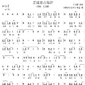 走过那片海洋_通俗唱法乐谱_词曲:王玉鹏 王玉鹏