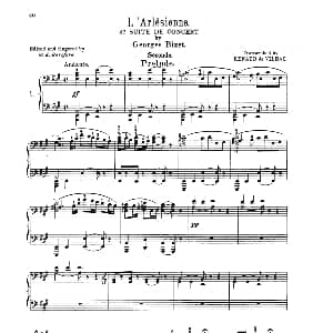 L'Arlesienne Suite No 2 钢琴谱 乔治 比才