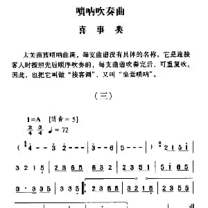 大关苗族唢呐吹奏曲调 喜事类 三