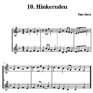 小提琴谱 | Hinkeruden 简易二重奏 Tom Horn 霍恩 汤姆