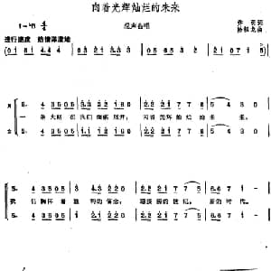 向着光辉灿烂的未来_合唱歌谱_词曲:乔羽 陆祖龙