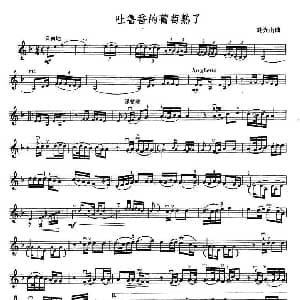 小提琴谱 | 吐鲁番的葡萄熟了 施光南