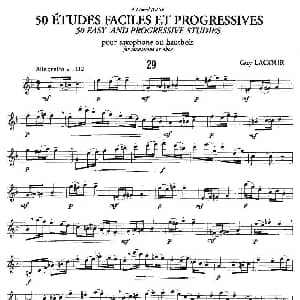 萨克斯谱 | Guy Lacour 50 首萨克斯练习曲之29 Guy Lacour