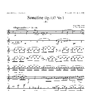 萨克斯谱 | Sonatine Op.137 No 1 四重奏次中音萨克斯分谱