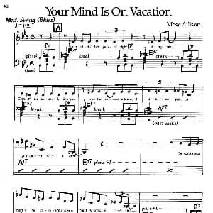 Your Mind On Vacation 钢琴谱