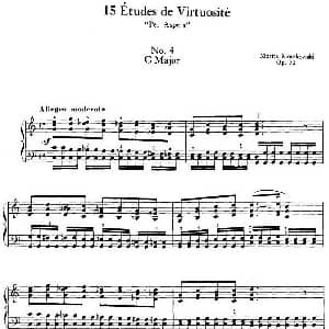 15 Etudes de Virtuosité Op.72 No.4 钢琴谱 莫什科夫斯基