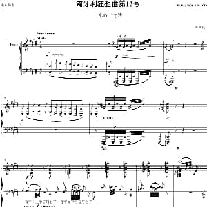 匈牙利狂想曲12号 钢琴谱