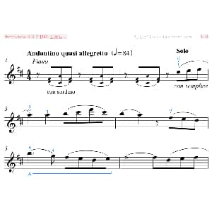 小提琴谱 | 牧歌 大字排版 小提琴 西蒙尼蒂