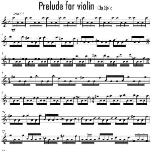 小提琴谱 | Prelude 序曲 Ola Gjeilo