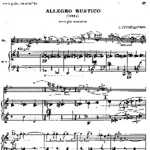 电子琴谱 | Allegro Rustico 乡村的快板 索非亚 阿斯戈托芙娜 古拜杜丽娜 Sofia Asgatovna Gubaidulina