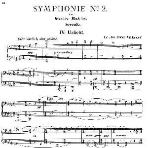 c小调第二交响曲 复活 钢琴谱 古斯塔夫 马勒