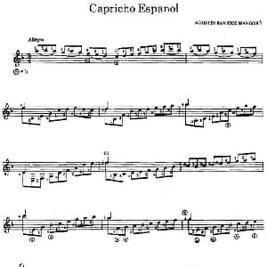 Capricho Espanol 吉他谱 奥古斯汀 巴里奥斯 曼戈雷 Agustin Barrios Mangore
