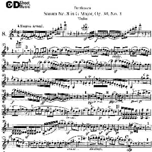 小提琴谱 | Violin Sonata No.8 in G Major Op.30 No.3