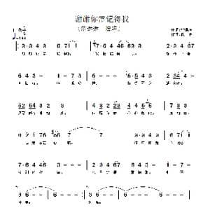 谢谢你常记得我_歌谱投稿_词曲:林煌坤 佚名