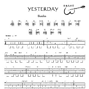 yesterday 吉他谱