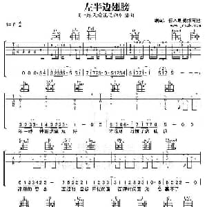 左半边翅膀 吉他谱 许飞 严艺丹 刘佳