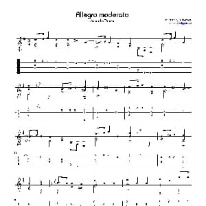 aguado allegro moderato 吉他谱 阿瓜多