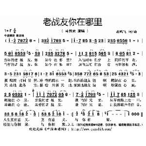 老战友你在哪里_歌曲简谱_词曲:谢鹏飞 谢鹏飞