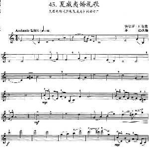 小提琴谱 | 夏威夷婚礼歌 美国电影 蓝色夏威夷 插曲之二 恰尔斯 E.金曲 雄达改编