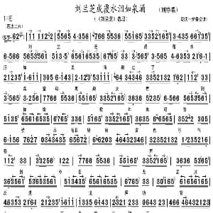 京剧谱 | 刘兰芝成覆水泪如泉涌 刘兰芝 选段 琴谱 刘铮 朝天一炉香记谱