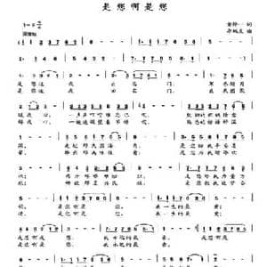 是您啊是您_民歌简谱_词曲:黄持一 李鹏岚