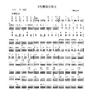 二胡谱 | D大调综合练习 二胡曲谱 宋国生