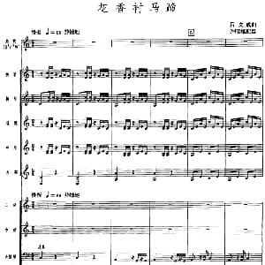花香衬马蹄 广东音乐 高胡 乐队伴奏 五线谱版 吕文成曲 许昭雄配器