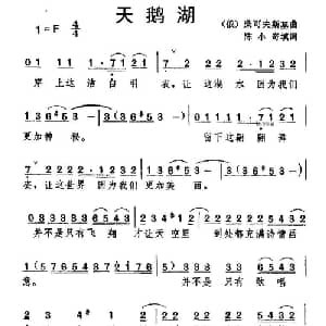 天鹅湖 俄罗斯 _外国歌谱_词曲:陈小奇 填词 俄 柴可夫斯基