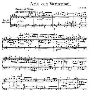 Aria con Variazioni 之24 钢琴谱 J.S.Bach