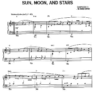 SUN MOON AND STARS 钢琴谱 Jim Brickman 金布来克曼