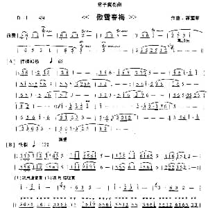 笛子谱 | 傲雪春梅 陈国华