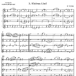 萨克斯谱 | Kleines Lied 四重奏