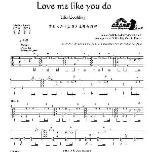 Love me like you do 吉他谱