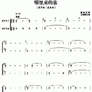 葫芦丝谱 | 哪里来的客 葫芦丝二重奏