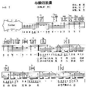 心酸的浪漫 吉他谱 那英 那英 张宇
