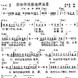 你如何还能这样温柔 吉他谱 赵传 李洛弟 齐秦