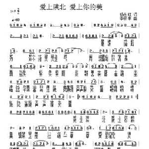 爱上陕北 爱上你的美_民歌简谱_词曲:杨东红 李怀东