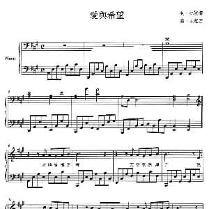 爱与希望 钢琴谱 王雅君 林俊杰